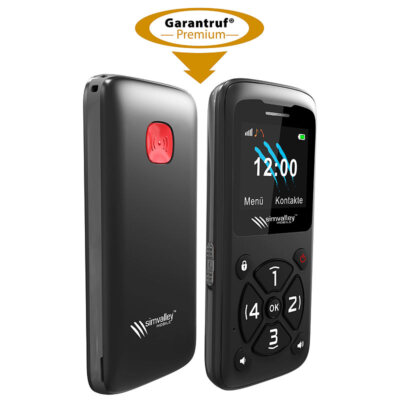 5-Tasten-Senioren- & Kinder-Handy mit Garantruf Premium; Radio und MP3