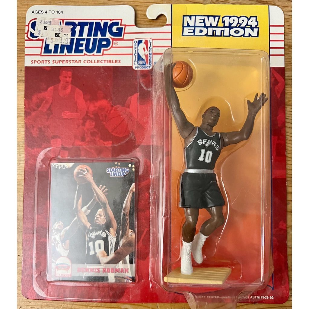 スポーツ 90s Dennis Rodman figure 1994 Starting Lineup Dennis Rodman Spurs NBA Action Figure
