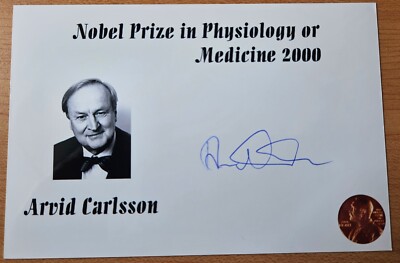 Arvid Carlsson original Autogramm Autograph Nobelpreis Medizin AG1621