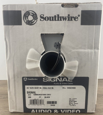 Southwire 16-65 2/C IN-WALL CL3 DIRECT BURIAL BLACK 500 FT Box ...