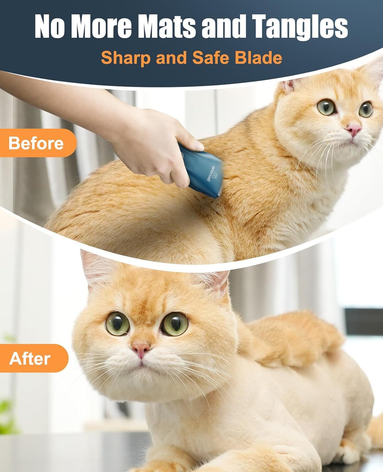Pet Clipper Cat Matted Hair,Pet Shaver Cats Quiet Pet Hair Clippers