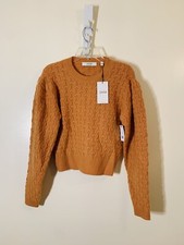 Joie Ronald Jersey Cuello Redondo Mezcla Cachemira Suéter Caramelo Nuevo Con Etiquetas Talla S $298.00