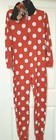 DISNEY PARKS AUTHENTIC WOMEN'S MINNIE OVERALL PAJAMA OUTFIT POLKA DOT RED SMALL