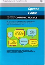 SCANNED COPY OF MANUAL FOR Speech Editor TI-99/4a VERY RARE CARTRIDGE
