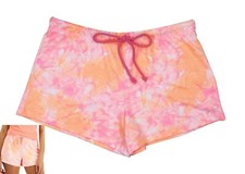 Jenni Intimates Tie Dye Drawstring Waist Pajama Shorts NWT Pink