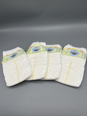 Vtg Pampers Swaddles Diapers Size Sesame Street From 2015 Cookie Monster  Lot