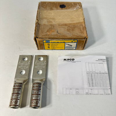2 ILSCO Brown Die 87 KCMIL 500 Lug Cooper Aluminum Crimp 350/373 FLEX 2 Hole 1/2