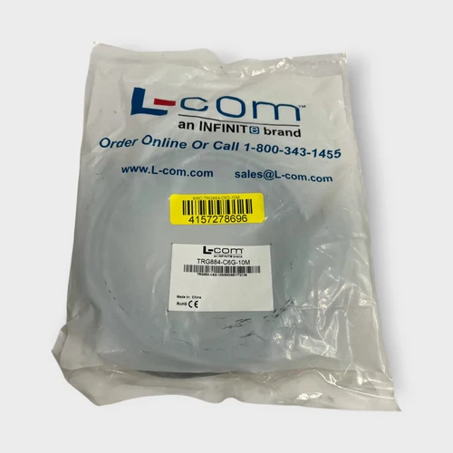 L-Com NEW TRG884-C6G-10M M12 8-Pin Position A-code Shielded Industrial Cable M/F