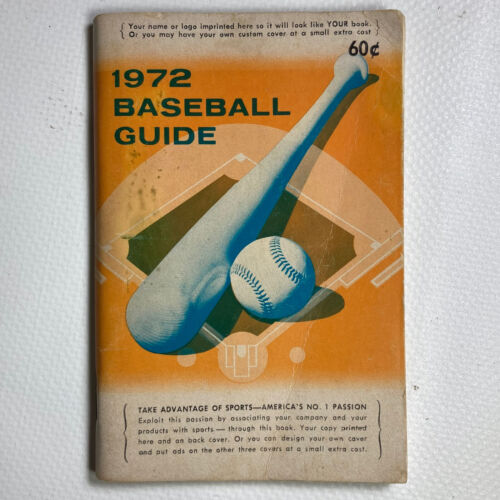 VTG Baseball Guide 1972 Eighth Annual Edition American And National League USA