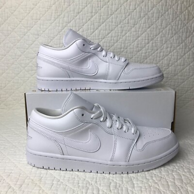Nike Air Jordan 1 Low Women's Shoes SZ 10.5 Triple White DV0990