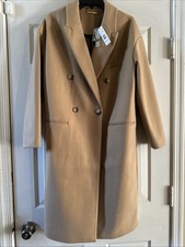 TAHARI DOUBLE-BREASTED OVERCOAT CARMEL WOMEN’S SZ M BNWT