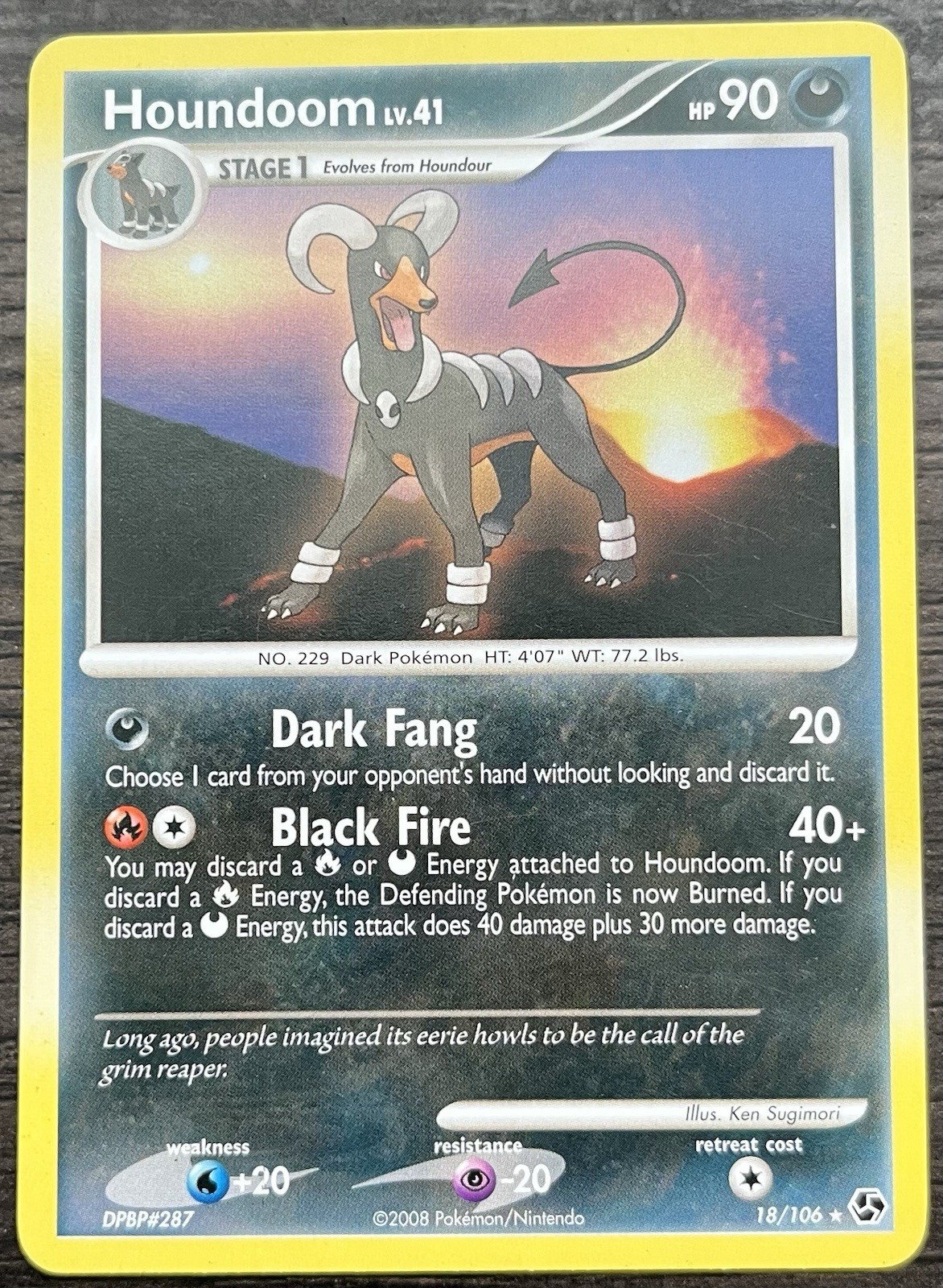 Houndoom 18/106 Pokemon TCG Diamond & Pearl Great Encounters Rare LP