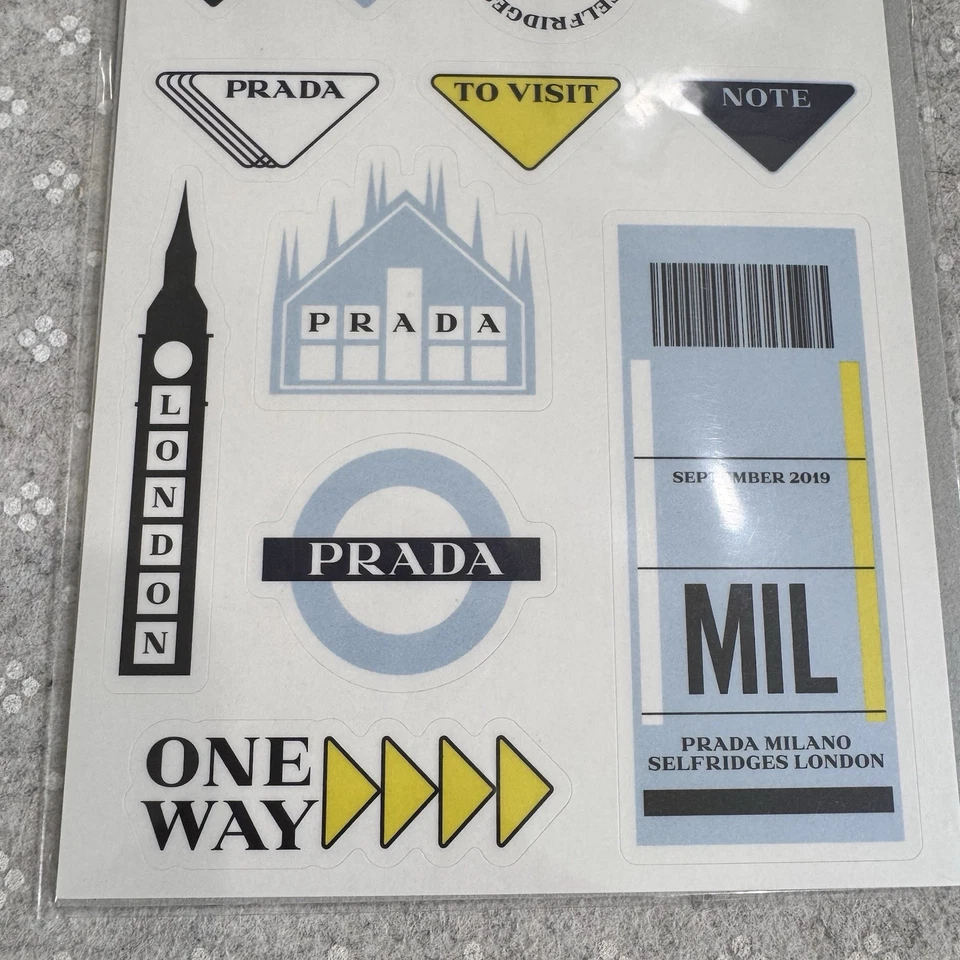 Prada Stickers Laptop Accessories Travel Luggage London Decals - Image 3 of 4