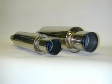 Hks 34005-fk002 Hi Power Muffler 130mm Titanium Tip 60mm Inlet Universal