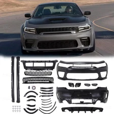 Fit 2015-2023 Dodge Charger Widebody Kit SRT Front and Rear Bumper Free Shipping