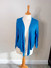 Julipa Waterfall Cardigan Cornflower Teal Blue Size 12/14