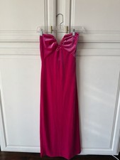 Zara Women’s Pink Velvet Strapless V Cut Dress. Size Small. Excellent Condition