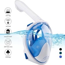 180  Full  Face Snorkel Mask L/XL, Panoramic View, Anti  Fog, Anti  Leak