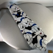 VTG 90s Donald Duck Mickey Unlimited Disney Necktie AOP Novelty Tie Made In USA