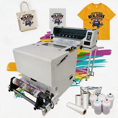 24inch Dtf Dual Head Printer With Auto Powder Shaker and Dryer A1 DTF Printer