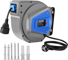 Avvolgicavo Automatico Bobine per Cavo 15M + 1M Cavo Prolunga Elettrica 1500W ~ 