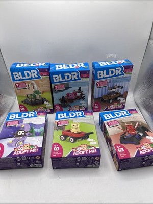 HUGE NEW LOT of 6 BLDR ADOPT ME series 1 building block sets w/ virtual codes