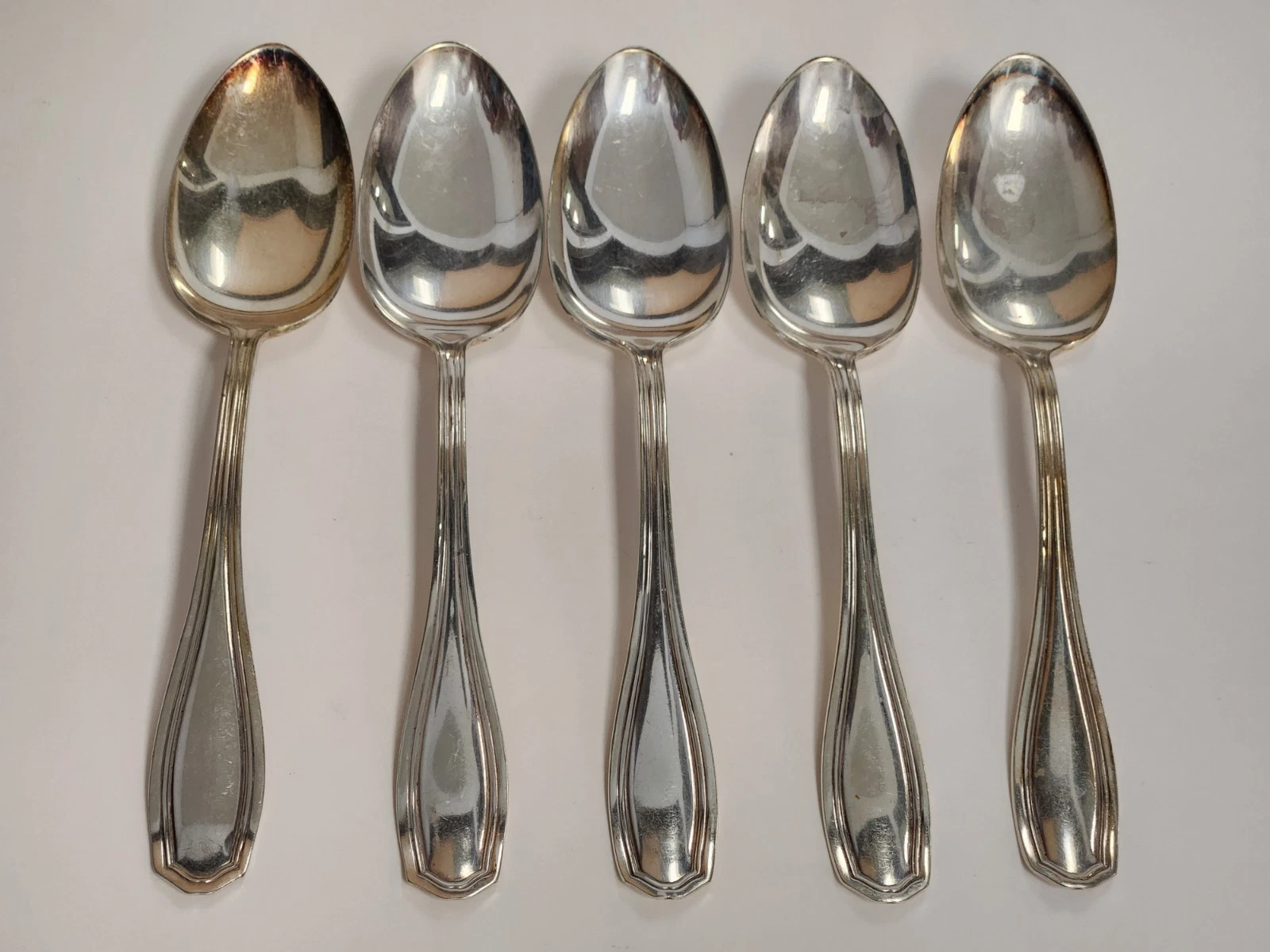 CLINTON Pattern 1919 WM Rogers & Son AA Serving Spoons Lot Of 5 Vtg Silverplate