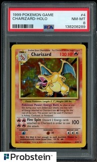 1999 Pokemon Game #4 Charizard Holo PSA 8 NM MT