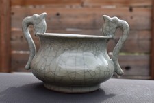 Chinese Antique Celadon Crack Glazed  Incense Buner