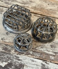 Old Metal Flower Frog Domes Lot of 3 Vintage Flower Frogs