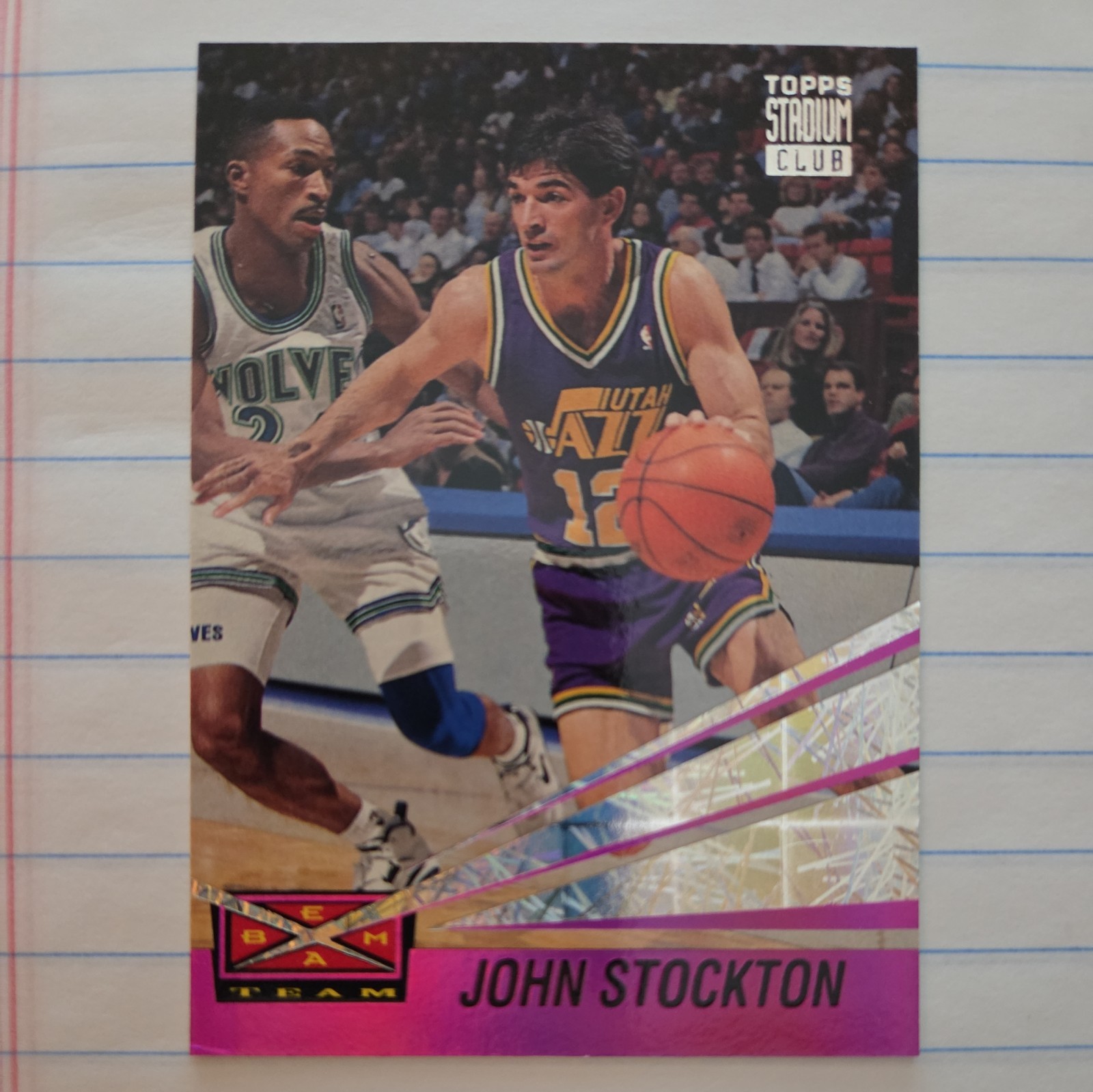 1993-94 Topps Stadium Club - Beam Team John Stockton #19