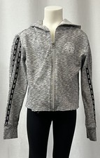 Justice Girl's Heather Gray Hoodie Active Full Zip Size 8