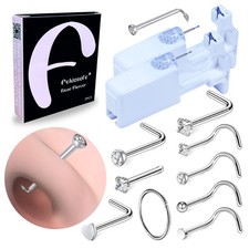 Firstomato 2 PCS Disposable Nose Piercing Gun Self Nose Piercing Kit Piercing No