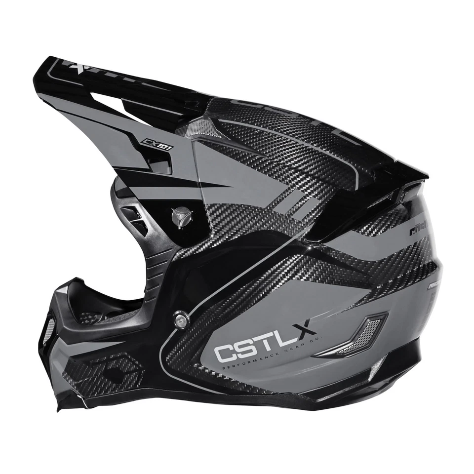 CASCO CASTLE X CX101 CARBON ASCENT MX - NEGRO / CARBÓN - XL - NUEVO Foto 2 de 4