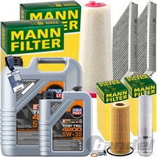 MANN INSPEKTIONSPAKET+6L LIQUI MOLY 5W-30 ÖL passend für BMW 5er E60 E61 520d
