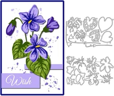 Violet Cutting Dies for Card Making Flowers Cut Die for DIY Scrapbooking Journal