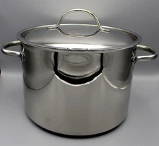 MPS Magnalite Professional Stainless Steel 8 Quart Stock Pot with Lid #3622