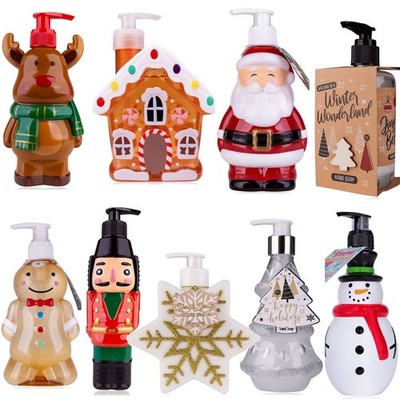Weihnachtsseife, Flüssigseife im Spender Schneemann,Weihnachtsmann Lebkuchenhaus