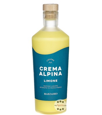 Marzadro Crema Alpina Limone Zitronen-Cremelikör / 17% Vol. / 0,7 Liter-Flasche