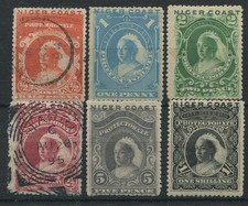 NIGER COAST 1894 TO  1/- SG45/50