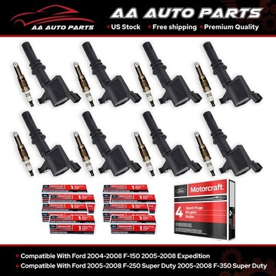 8 Ignition Coil & 8 Motorcraft Spark Plug for Ford F-150 Expedition 5 ...
