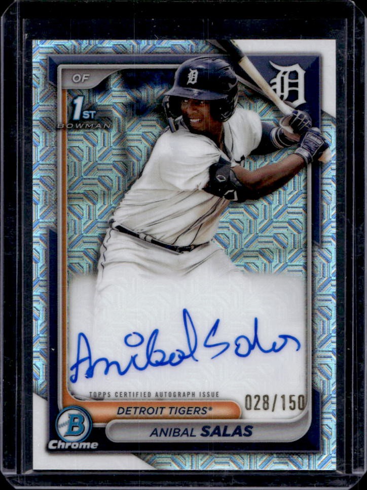 2024 Bowman Chrome Anibal Salas Prospect Auto HTA Choice Refractor 1st #28/150