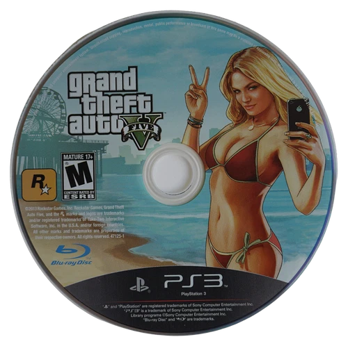 Grand Theft Auto V PS3 Video Game Rockstar Games Open World Disc Only