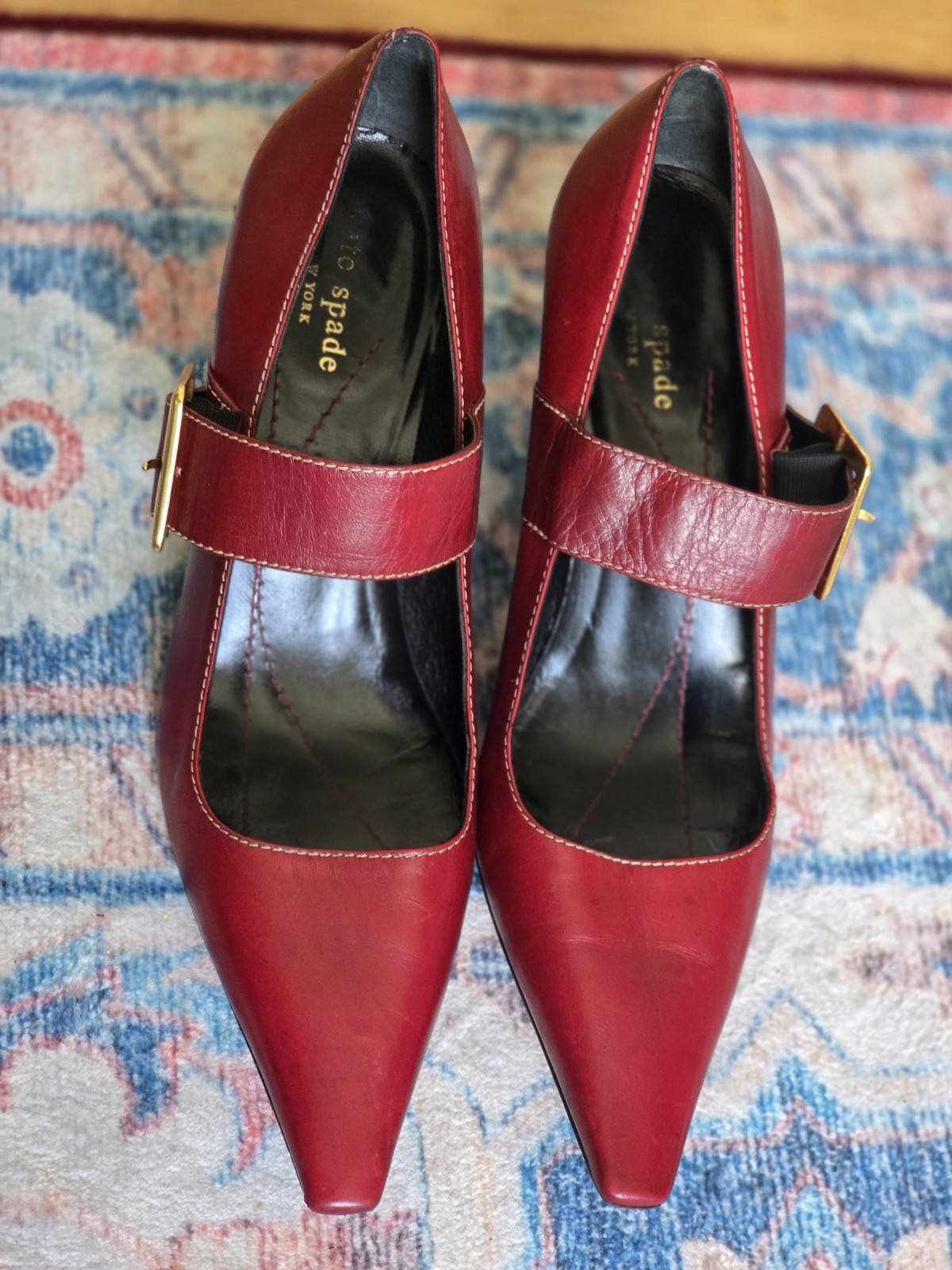 Kate Spade New York Vintage Red Leather Shoes Women's