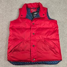 LL Bean Kids Down Field Vest Dark Red DownTek Puffer M 10-12 518219 New