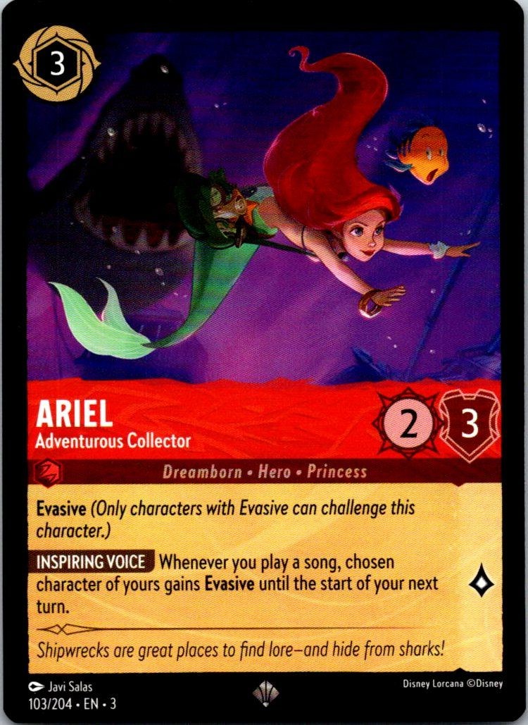 Ariel - Adventurous Collector - 103/204 - Into the Inklands - Lorcana - NM