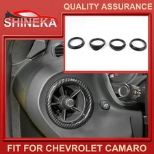 Carbon Fiber Air Vent Outlet Cover Interior Trim For 2016-2022 Chevrolet Camaro