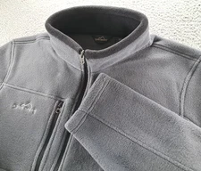 Eddie Bauer Fleece Jacket Mens 2XL Gray Mock Neck Outdoor Classic 200 Weight NWT