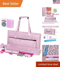 Complete American Mahjong Set - 166 Pink Melamine Tiles with Accessories Bag
