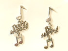 925 Sterling Don’t Worry… Be Happy! earrings 2.5” — photo 1